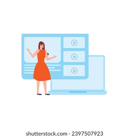 Educational and Self-Development Concept Illustrations. Different people involved in education process. Concept for trainings, seminars, back to school, online courses.