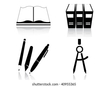 educational set of icons