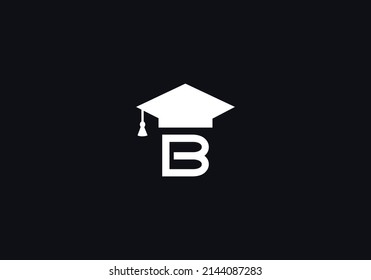 Educational sign and Graduation cap with the letter and alphabets vector