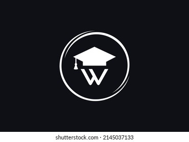 Educational Sign Graduation Cap Letter Alphabets Stock Vector (Royalty ...