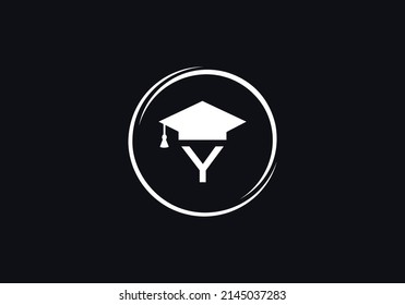 Educational sign and Graduation cap with the letter and alphabets vector
