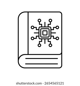 Educational Technology  Vector outline illustration style icon. EPS 10 file