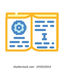 educational textbook color icon vector. educational textbook sign. isolated symbol illustration