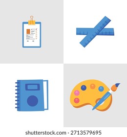 Educational tools vector color design 