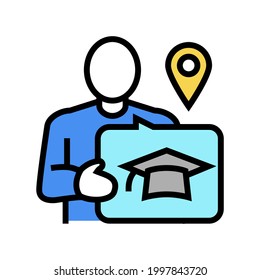 educational tourism color icon vector. educational tourism sign. isolated symbol illustration