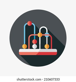 educational toy flat icon with long shadow,eps10