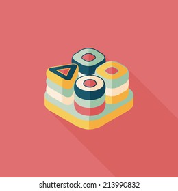 educational toy flat icon with long shadow,EPS 10