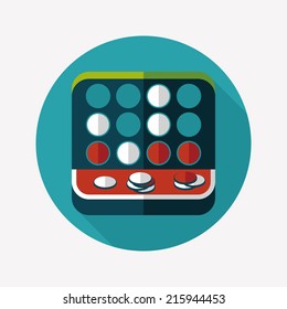 educational toy flat icon with long shadow,EPS 10