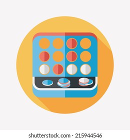 educational toy flat icon with long shadow,EPS 10