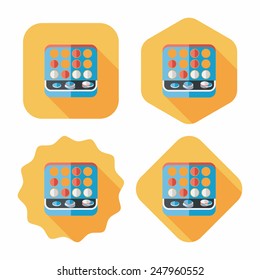 educational toy flat icon with long shadow,EPS 10
