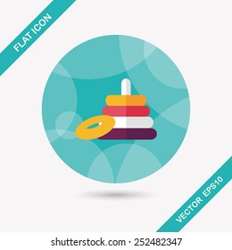 educational toy flat icon with long shadow,eps10