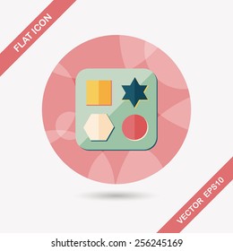 educational toy flat icon with long shadow,EPS 10