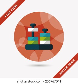 educational toy flat icon with long shadow,eps10
