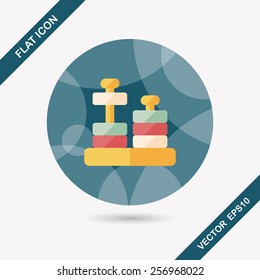 educational toy flat icon with long shadow,eps10