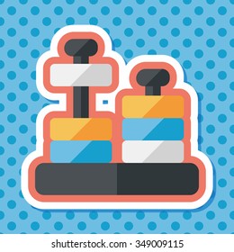 educational toy flat icon with long shadow,eps10