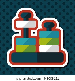 educational toy flat icon with long shadow,eps10