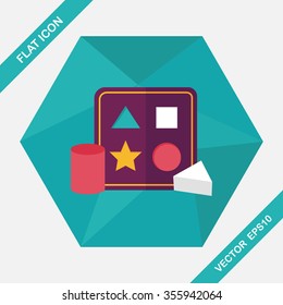 educational toy flat icon with long shadow,EPS 10