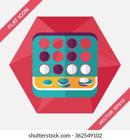 educational toy flat icon with long shadow,EPS 10