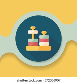 educational toy flat icon with long shadow,eps10