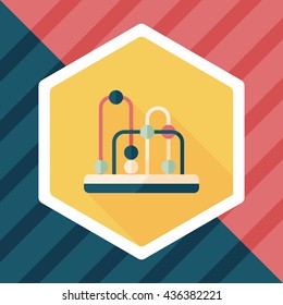 educational toy flat icon with long shadow,eps10