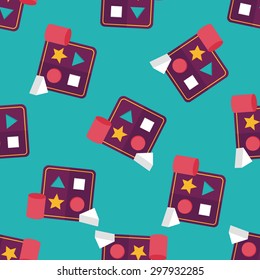 educational toy flat icon,EPS 10 seamless pattern background