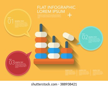 Educational toy icon , Vector flat long shadow design. Children's toys  infographic,eps10