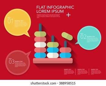Educational toy icon , Vector flat long shadow design. Children's toys  infographic,eps10