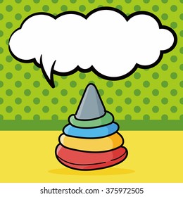 educational toys doodle, speech bubble