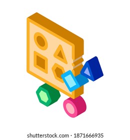 educational toys icon vector. isometric educational toys sign. color isolated symbol illustration