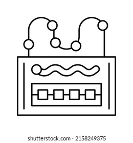 educational toys line icon vector. educational toys sign. isolated contour symbol black illustration