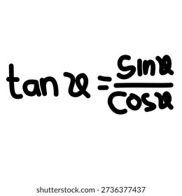 Educational Trigonometry Ratios with Charcoal Handwriting