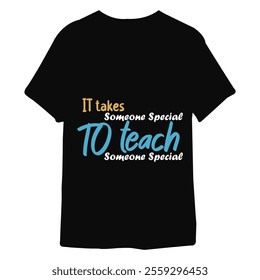 educational t-shirt design with black