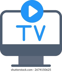 Espectáculo educativo de TV Icono plano Diseño de Vector