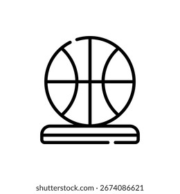 Educational vector design of sport field with ball, perfect for physical education, sports, and school themes