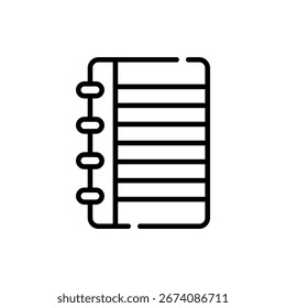 Educational vector icon of paper with pen, suitable for writing, study, and office themes