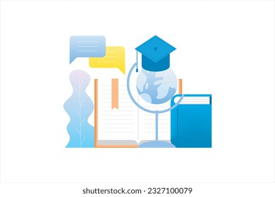 Antecedentes educativos de vectores con libros en todo el mundo
