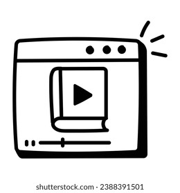Lernvideo auf der Website, Doodle-Symbol
