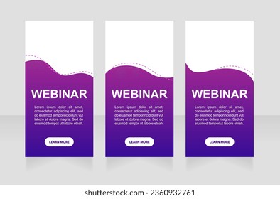 Educational webinar web banner design template. Vector flyer with text space. Advertising placard with customized copyspace. Promotional printable poster for advertising. Graphic layout