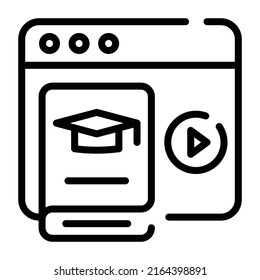 Icono de doodle de un sitio web educativo 

