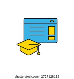 educational website icons set. Set of editable stroke icons.Set of educational website