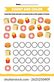 Educational Worksheet For Kindergarten Students