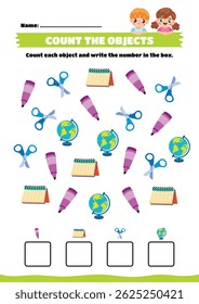 Educational Worksheet For Kindergarten Students