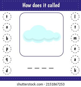 Educational worksheet for preschool kids. Alphabet. Learn letters. Kids education
