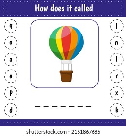 Educational worksheet for preschool kids. Alphabet. Learn letters. Kids education