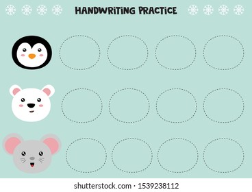 educational worksheet preschool kids handwriting practice stock vector royalty free 1539238112 shutterstock