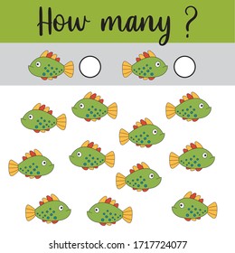 Educational Worksheet For Preschool Kids. Left And Right. Counting Game For Kids.
