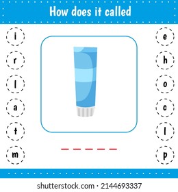 Educational worksheets for kids. Add missed letters. For preschool kids education. Worksheets with lettes. Cream