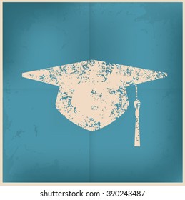 Education,hat design,grunge concept,vector