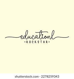 educationl rockstar T-Shirt Design, Vector file 