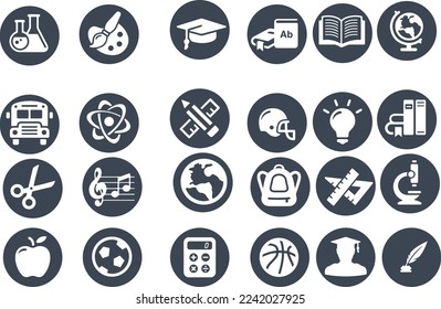 education,online education,learning icons vector set collection,simple vector